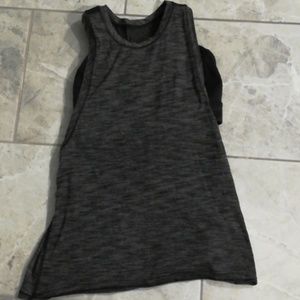 Lululemon size 6 black and gray workout tank